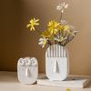 Abstrakt Ansiktsvas Keramisk Hydroponisk Vas Blomsterarrangemang Heminredning Skrivbordsdekorationer