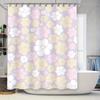 Soft Floral Shower Curtain Fabric Waterproof Decor Home Bath Bathroom Decorative Water Repellent Bathtub Liner Multicolored Yell
