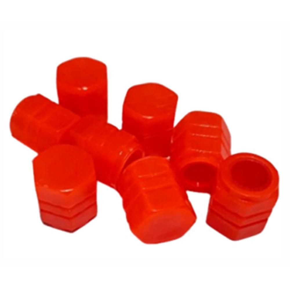 8Pcs Night Glowing Luminous Fluorescent Valve Caps Tyre Valve Stem Cover  Bicycle Wheel красный