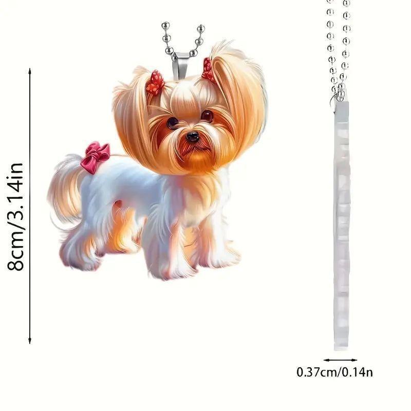 Cartoon Cute Dog Acrylic Rearview Mirror Accessory Fun Stylish Car Decoration For Holidays