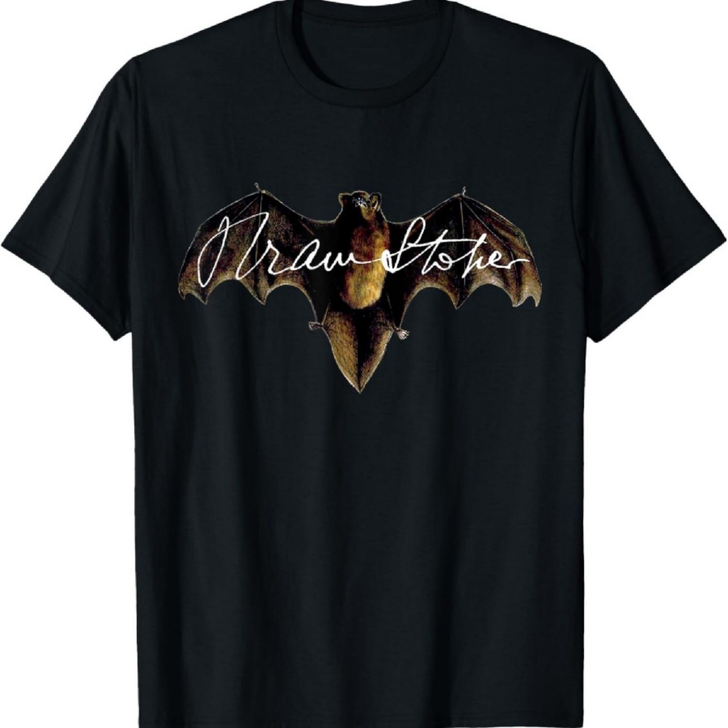 

Bram Stoker Signature on a Vampire Bat T-Shirt XXXXXL чёрный