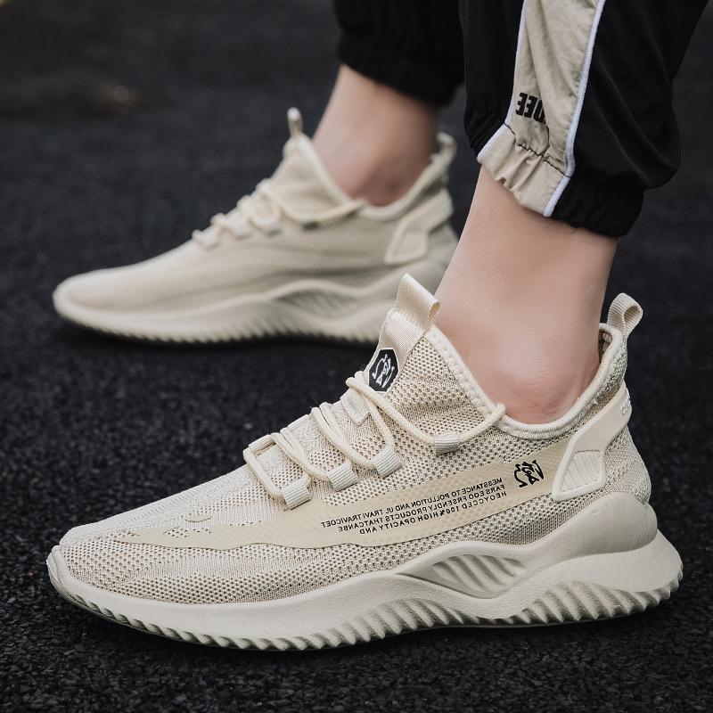 Men's shoes sneakers fly-woven shoes men's trendy shoes student running shoes sneakers