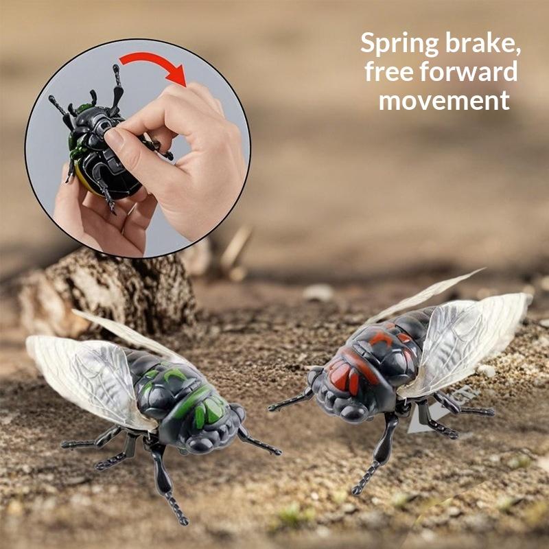 3Pcs Set Wind Up Insect Toys Fun Clockwork Prank Fidget Gadgets Easy Operation for Toddlers Preschoolers Casual Play