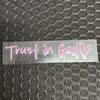 2/4/6/8Pcs Trust in God Rearview Mirror Stickers Strong Stickiness Waterproof Self Adhesive Car Decals Automotive Exterior Decals