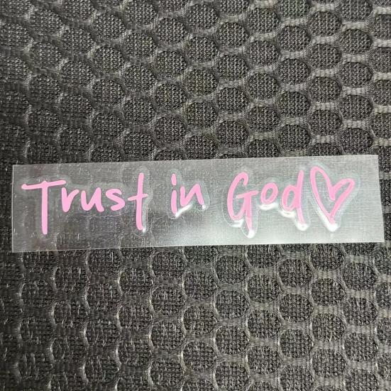 2/4/6/8Pcs Trust in God Rearview Mirror Stickers Strong Stickiness Waterproof Self Adhesive Car Decals Automotive Exterior Decals