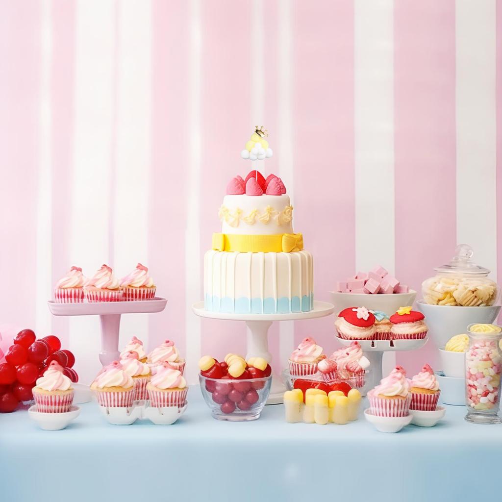 Beautiful Clouds Cake Topper For Birthday Party Decor Cake Decoration Happy Birthday Cupcake