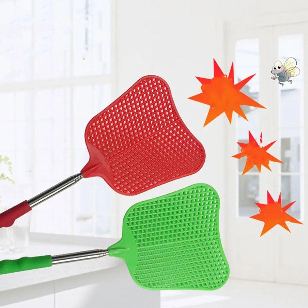 Stainless Steel Mosquito Swatter PE Plastic Flies Trap Bug Zapper Fly Swatter  Pest Control
