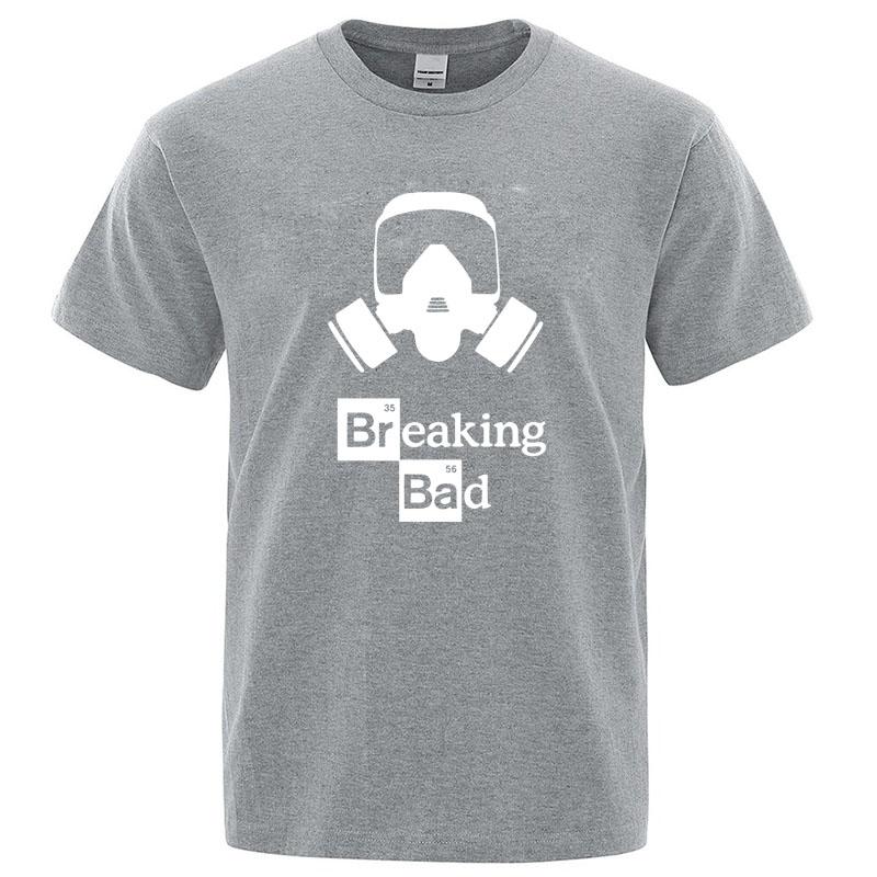 Summer Men's Short Sleeves Cotton Heisenberg Printed Casual For Men O-neck Cool Casual Loose Hip Hop Male Tee