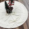 Red/White Christmas Tree Mat 18 in Christmas Tree Carpet Knitted Christmas Tree Skirt  Living Room