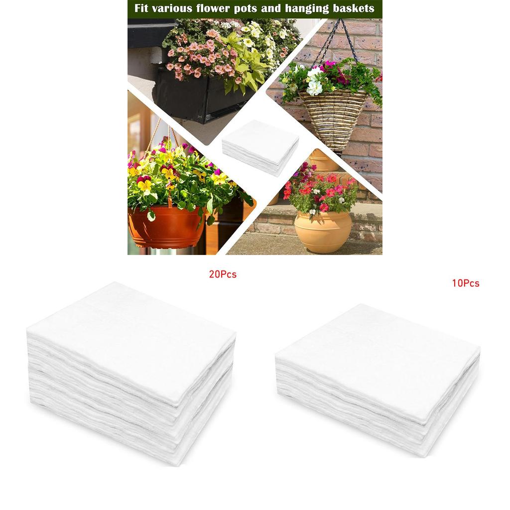 Home Garden Water Absorption Mat Set For Hanging Flower Baskets With Thickened Cotton Liners