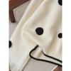 3D Polka Dot Embroidery Women's Knitted Sweater Korean Casual Lady Clothing Autumn Winter Round Neck Long Sleeved Top