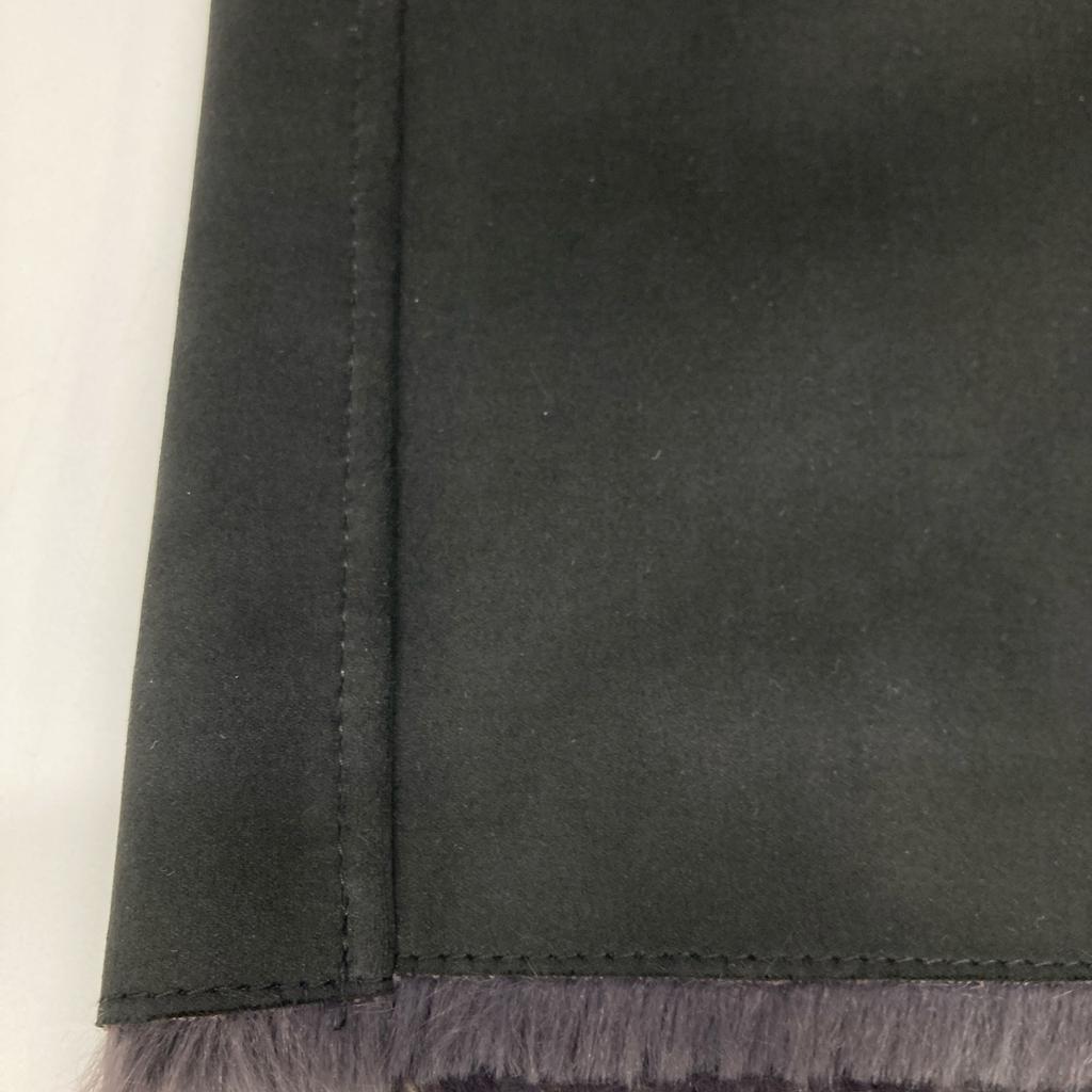 LEMONPLET Black faux shearling zip long coat coat S blackUsed