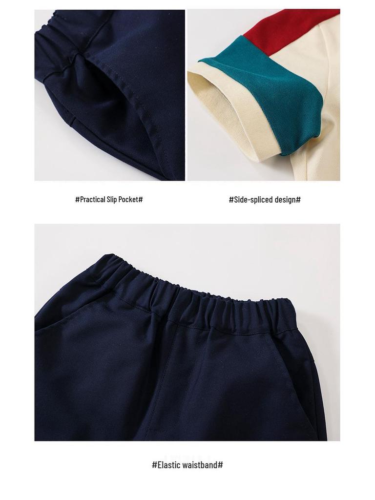 Children's Pure Cotton School Uniform Set for Summer, Spring & Autumn