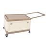 Folding Storage Bin with Lid Wheels PP Stackable Rolling Utility Storage Box Container with Handle