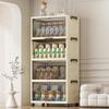 Stackable Flip-Top Clothes Cabinet with Wheels - Large Folding Storage Box with No Assembly Required