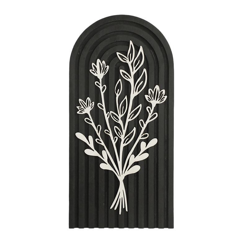 1PC Hollow Flower Pattern Ornaments Bohemia Living Room Pendants Creative Wood Unique Wall Hanging Homestay Crafts DIY Home Decor