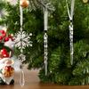 10-Piece Set: Transparent Acrylic Snowflake Icicle Christmas Decorations
