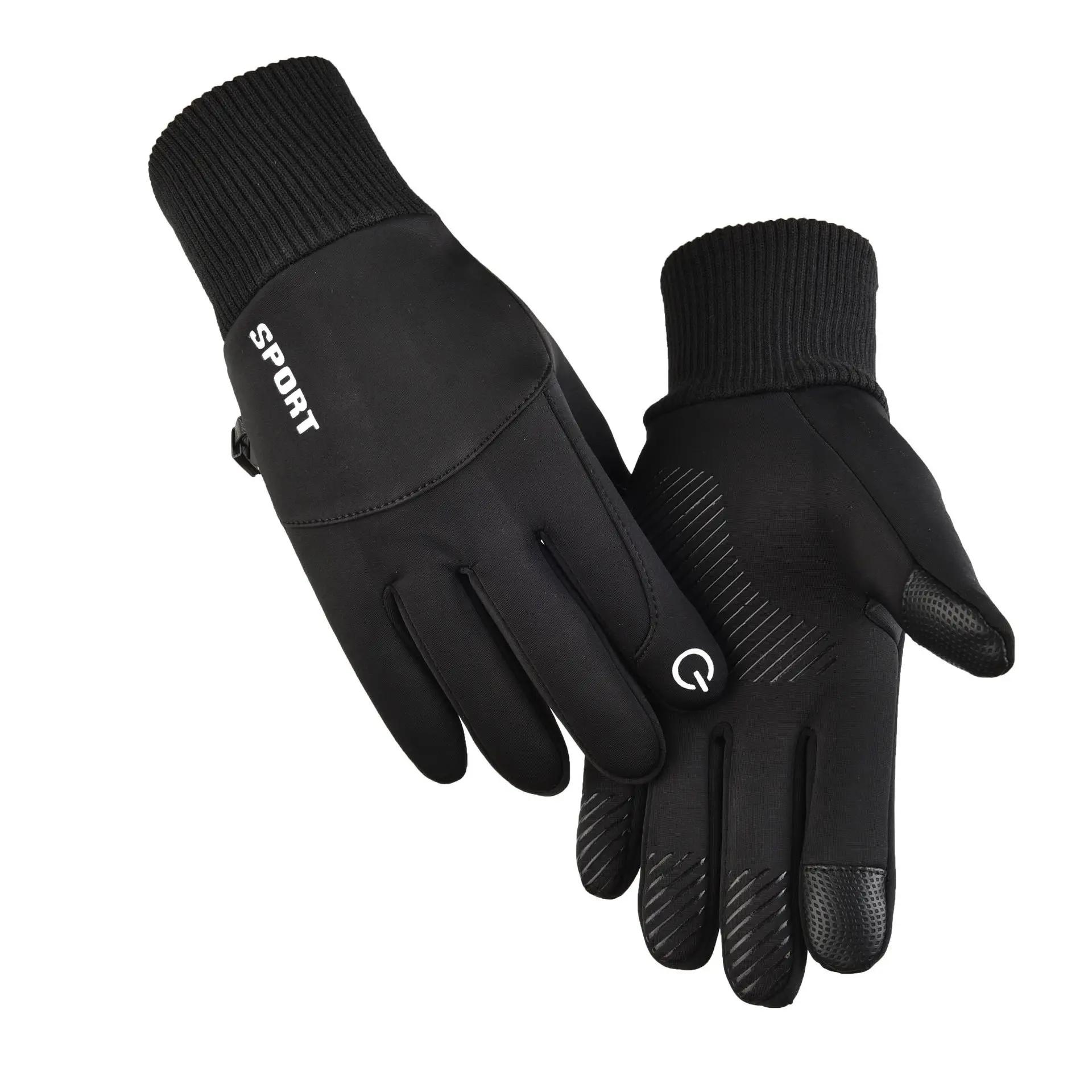 

Winter Gloves Men Women Touch Screen Warm Gloves Water Resistant Windproof Thermal Gloves for Running Cycling Driving and Skiing чорний