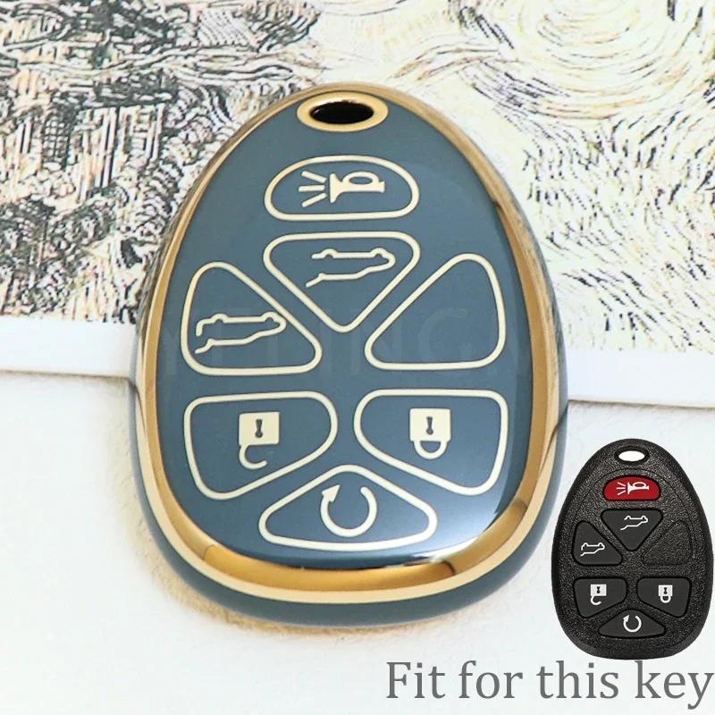 5/6 Buttons New Tpu Smart Remote Shell For Chevrolet For Gmc Yukon Suburban Tahoe Fob Car Styling Car Key Case Accessories
