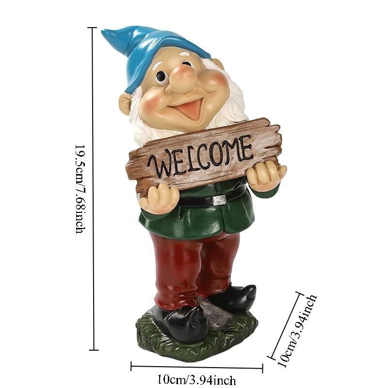 Cartoon Gnomes Statue Outdoor Garden Yard Decorations Cute Funny Dwarf Statue Middle Finger Gnome Creative Tree Hanging Ornament