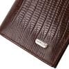Textured Men's Vertical Wallet Made of Genuine Leather with Embossed CANPELLINI 21899 Brown