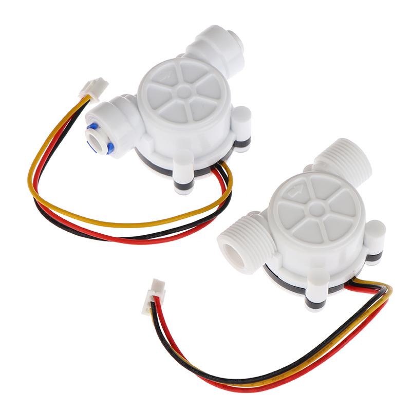 White Pe Flow Sensor Series Digital Liquid Flow Sensor Yf S401 S402 G3/4 G1/2 Hall Effect Inline Meter For Ro Machine