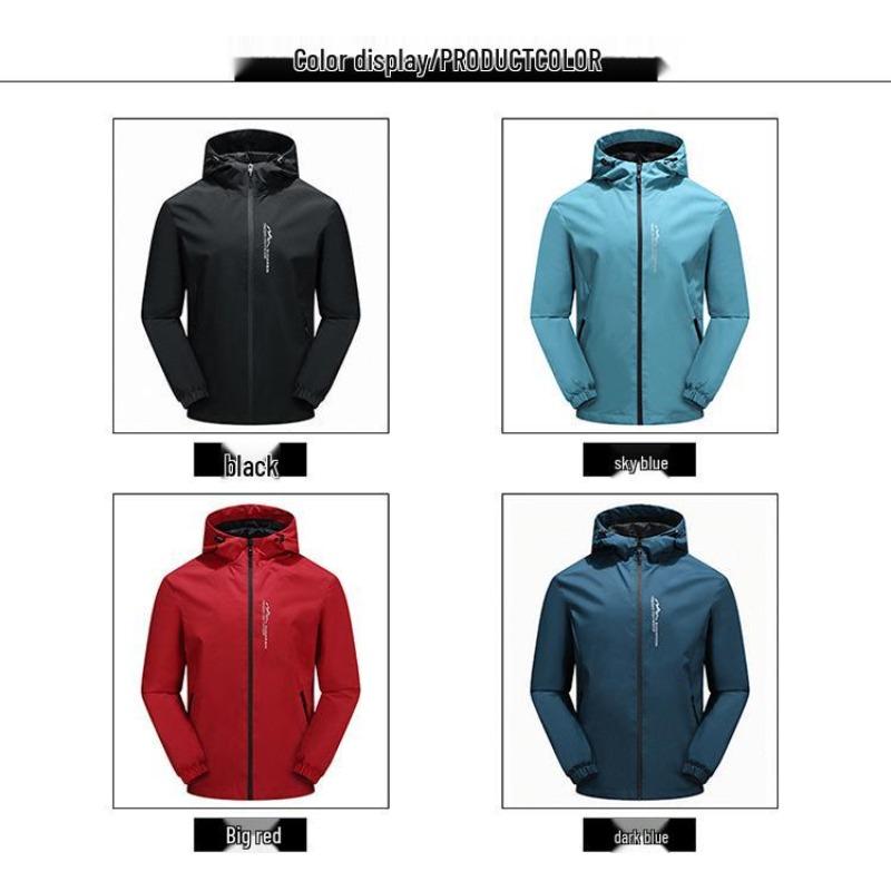 Men's Plus Size Hooded Windbreaker: Trendy Thin Autumn Sport Casual Jacket for Larger Sizes