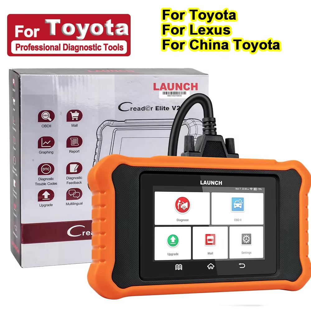 2025 LAUNCH Creader Elite V2.0 fit for Toyota Lexus Bi-Directional Scan Tool, Full System OBD2 Scanner, All Reset Service Code R