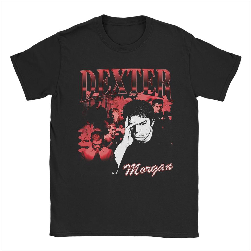 Dexter Morgan Movie TShirt Summer Crime TV Drama TShirts Mens Cotton O Neck Oversize Clothes Short Sleeve Streetwear Tops