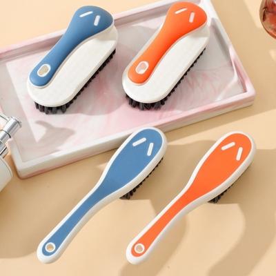 2PCS/SET Practical Multi-Purpose Cleaning Brush Plastic Long Handle Stain Remover Brush Portable Laundry Brush Bathroom