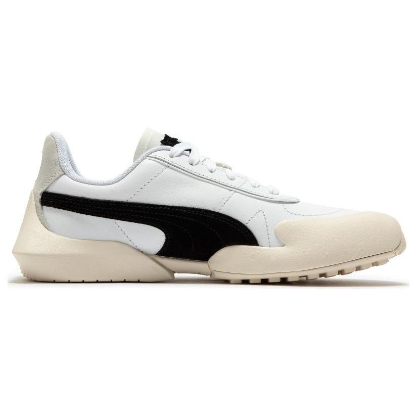 Puma Vaderon Leather Clean Classic Versatile Low-Top Lifestyle Shoes Unisex Sneaker Black White 394615-03