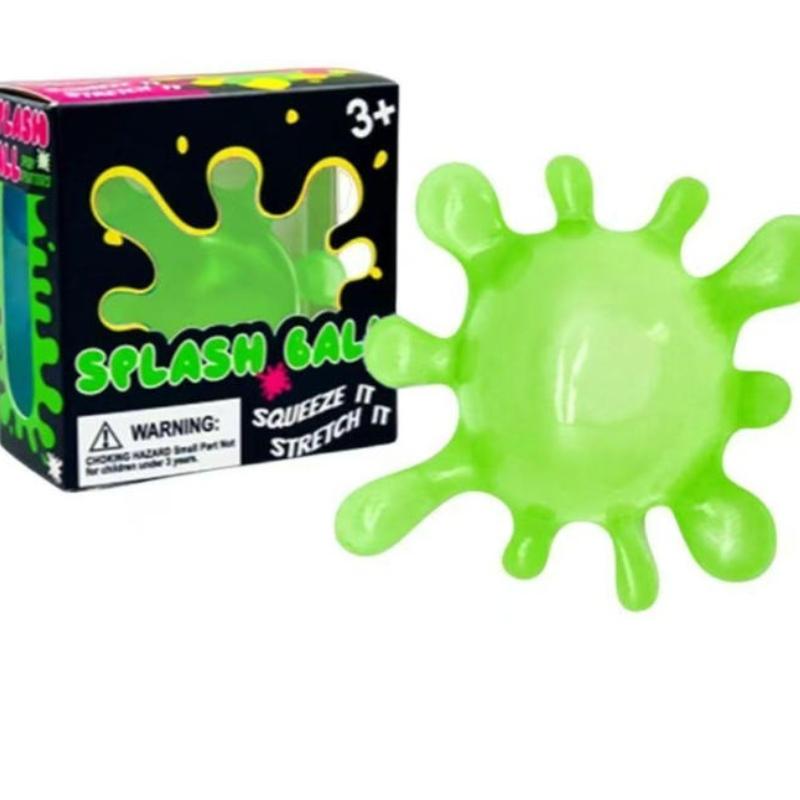 New  1Pc Virus Splash Shape Squishy Ball. Cute Small Slow Rising Soft Non-Sticky Toy. Portable Stress Relief Healing Ball.