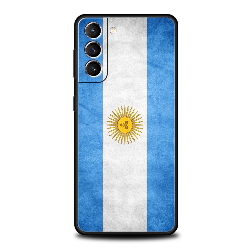 Argentina Flag Soccer 10 Soft Phone Case For Samsung Galaxy S23 S23 S22 S21 S20 FE Ultra 5G S10 S10E S9 S8 Plus 20 Cover Bumper