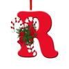 Christmas Acrylic Letter Hanging Decoration Car Rearview Mirror Xmas Tree A to Z Alphabet