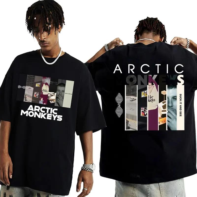 Vintage Favourite Worst Nightmare T Shirt Arctic Monkeys 505 Lyrics Print Tee Shirt for Men Women Hip Hop Punk Oversized T-shirt