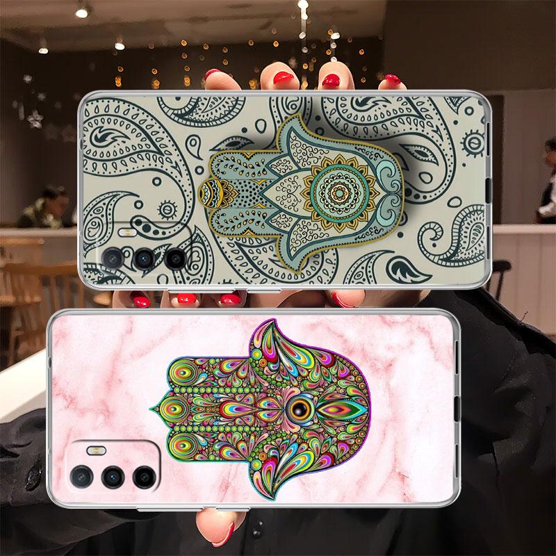 Hamsa Hand Amulet Psychedelic Case for Motorola G10 G20 G30 G31 G32 G34 G35 G41 G42 G50 G51 G52 G55 G60 G60S G62 G71 G72 G75
