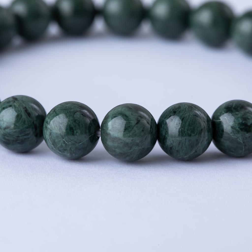 16cm Itoigawa Natural Jadeite Dark Japanese National Jomon Power Stone Jadeite Workshop Special Paulownia Wood Quality Guarantee ABR0885 (8mm beads,