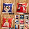 Stylish Square Cartoon Animal Cushion Covers With Lion Cat Deer Prints For Home Decor