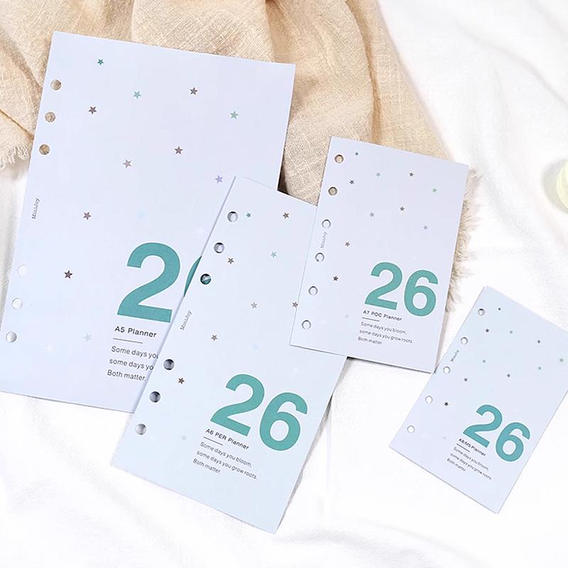 Fromthenon 2026 Calendar Card A5 A6 A7 A8 M5 Loose-leaf Notebook Planner Journal Calendar Loose-leaf Bindings Accessories