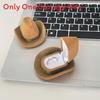 Woody Hat Ring Box With Leather Material For Valentines Day Gift And Proposal Keepsake