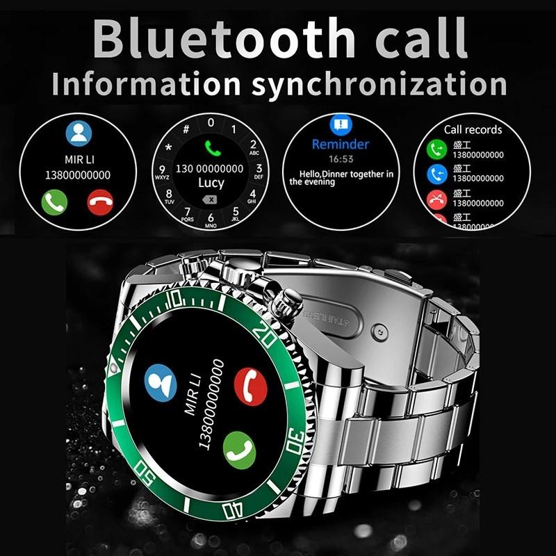 Green Water Ghost Smartklokke AW12 Bluetooth-samtale IP68 Vanntett Sportsklokke Aktivitetsarmbånd Menn Smartklokke For Android IOS