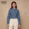 Teenie Weenie Damen-Denimhemd mit Blumenstickerei