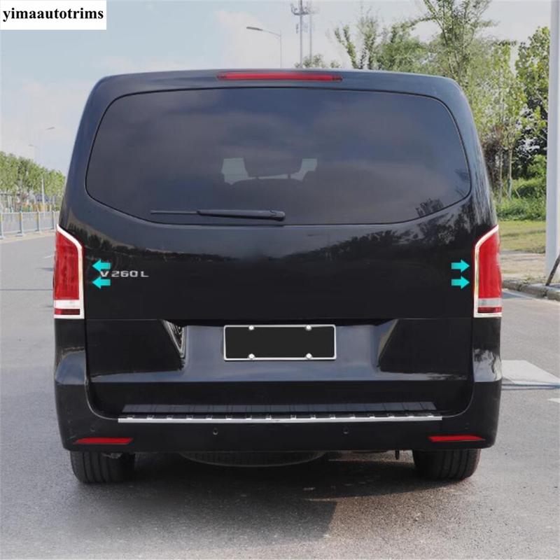 Car Rear Tail Light Lamp Frame Eyebrow Decor Cover Trim For Mercedes-Benz Vito W447 / V Class 2014 - 2025 ABS Chrome Accessories