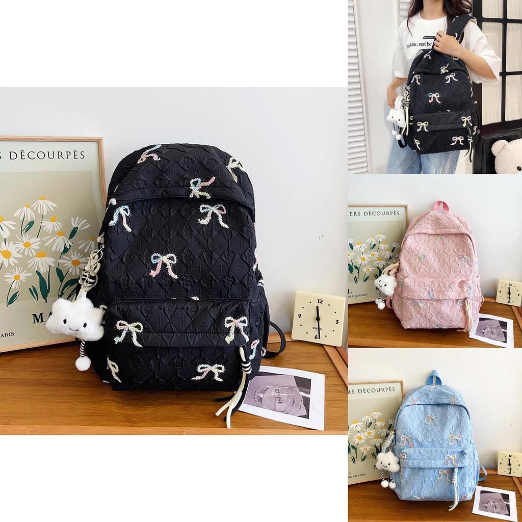 Minimalist Girls Backpack With Nylon Material For School And Daily Use