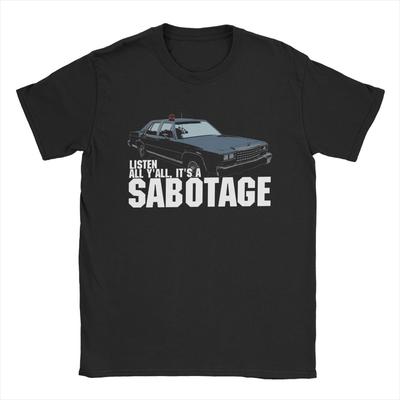 Men's Sabotage Beastie Boys Car T Shirts Cotton Tops Leisure Short Sleeve Crewneck Tee Shirt Plus Size T-Shirt