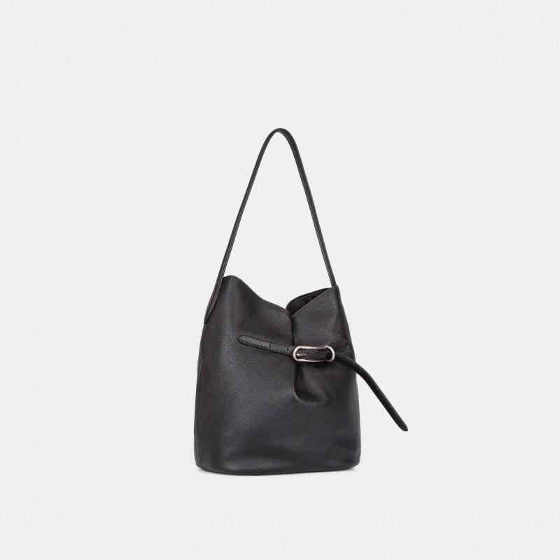 "Lock Lock" Bucket Bag Super Large Top Layer Cowhide Single Shoulder Underarm