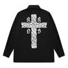 KAN6312 Kylb0205 Celtic Cross Long Sleeve Shirt Black