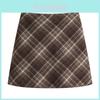 Classic Plaid A Line Skirt For Women With Zipper Detail For Office Wear