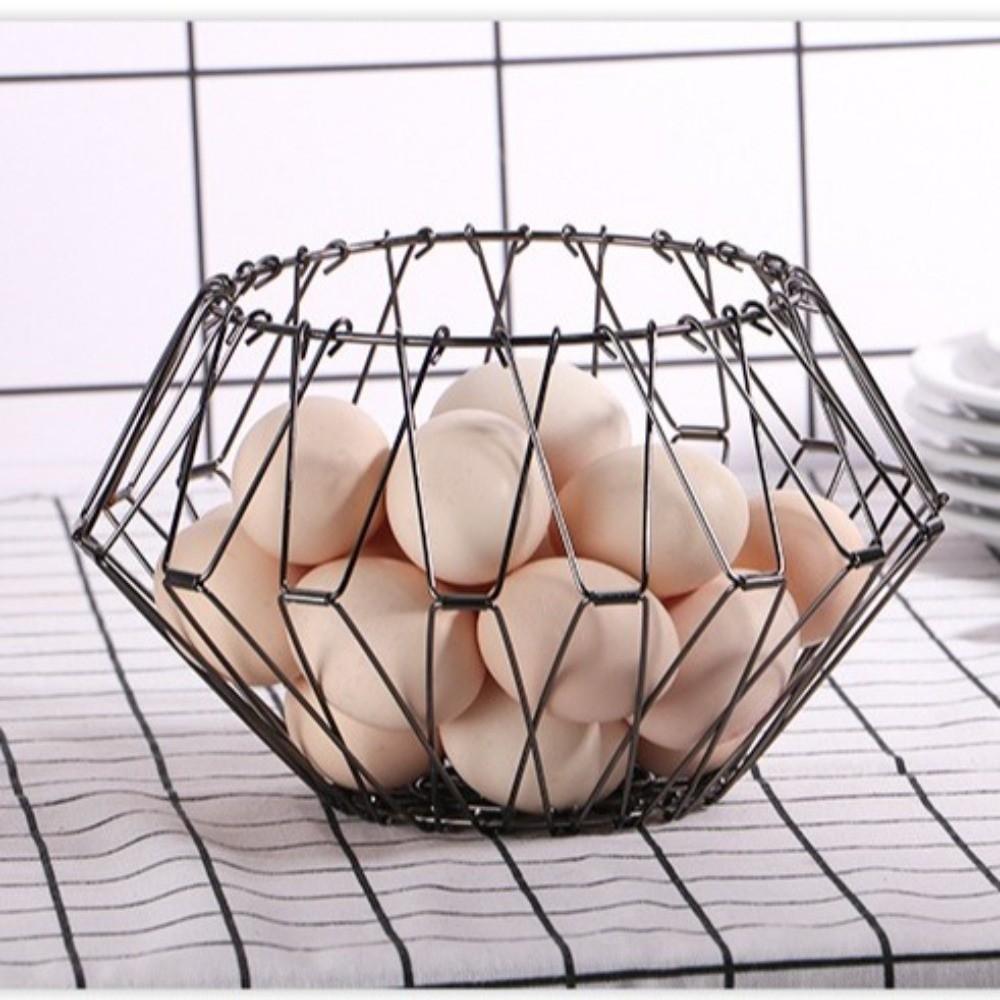 Multi-functional Hollow Structure Foldable Fruit Basket Scalable Simple Candy Dessert Rack Modern Storage Basket Desktop Storage