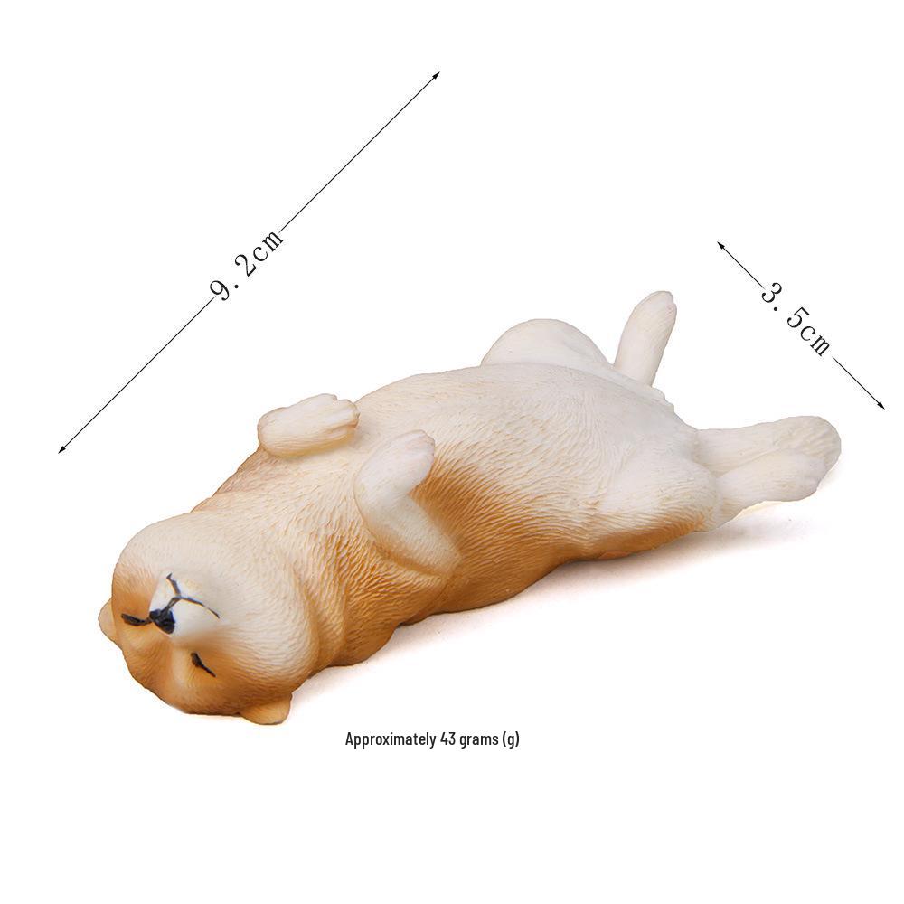 Gemütlicher Shiba Inu mit Bärenmagnet Figur Ornament